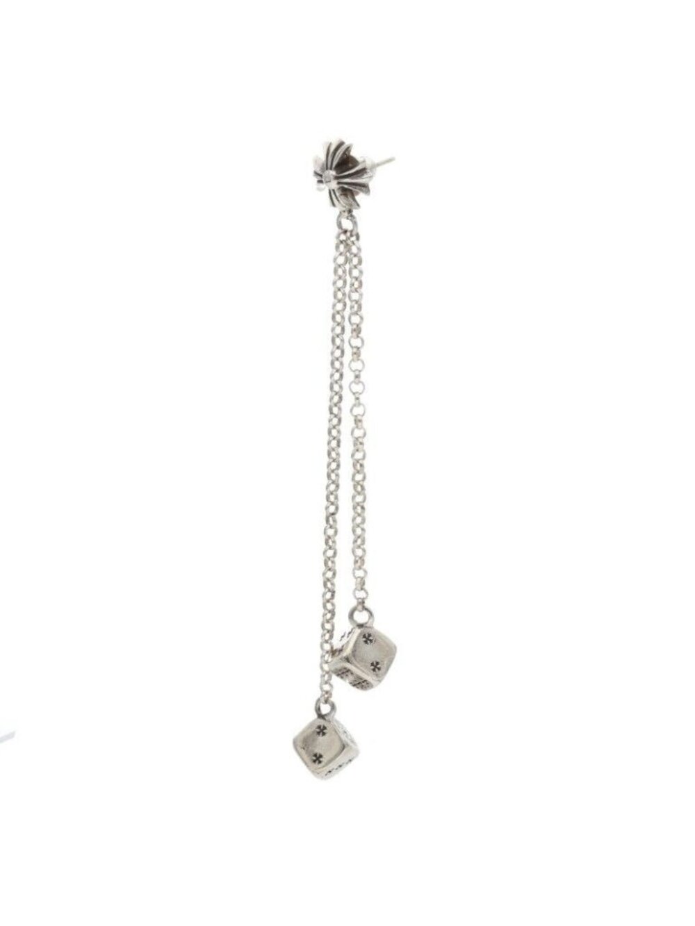 Chrome Hearts Dice Dbl Double Silver Earrings